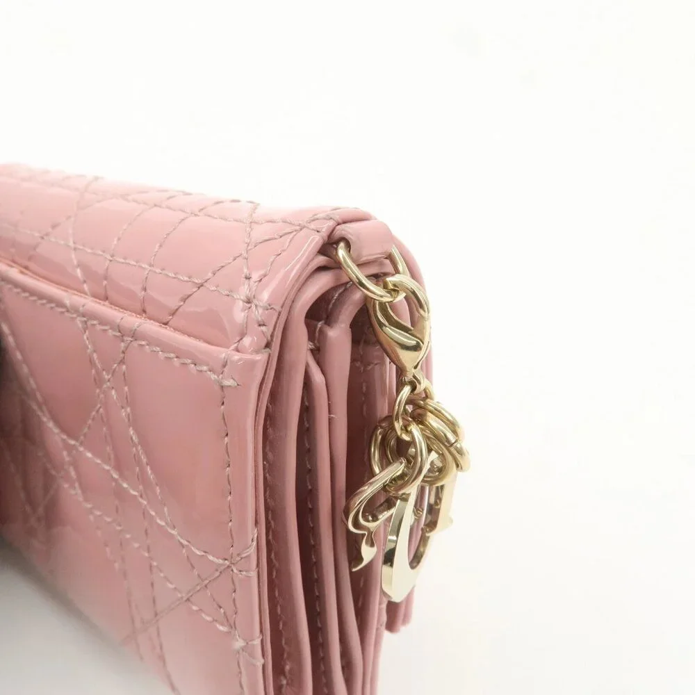 ❤️Authentic Christian Dior Lady Dior Cannage Lotus Wallet❤️